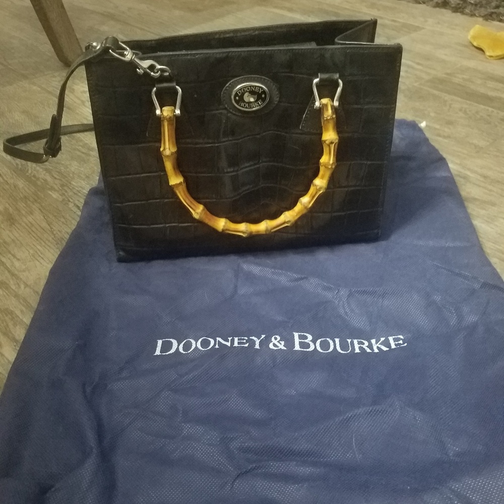 Dooney & Bourke bag with strap and bamboo handles